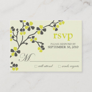 Recepción :personalizado: tarjeta rsvp de flor de cítricos