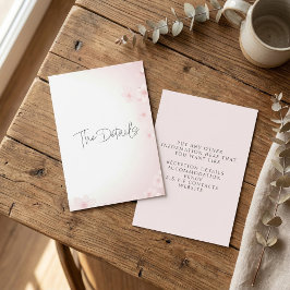 Recepción Pink Cherry Blossom La Tarjeta De Gabinete De Deta