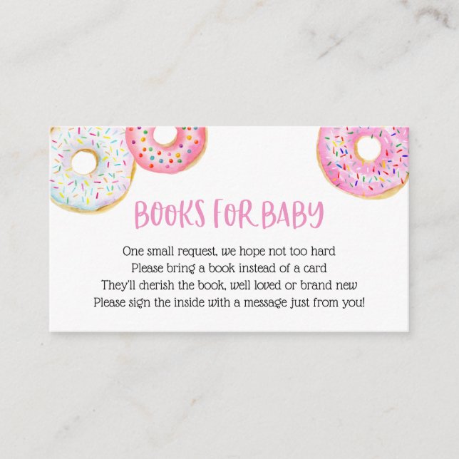 Recepción Pink Donuts Books para la tarjeta de inserción de  (Anverso)