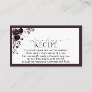 Recepción Pluma Púrpura Por Favor Traer Una Tarjeta De Recet