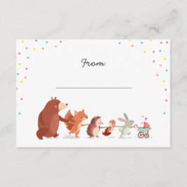 Recepción Poema de regalo tarjeta de inserción de Baby Showe