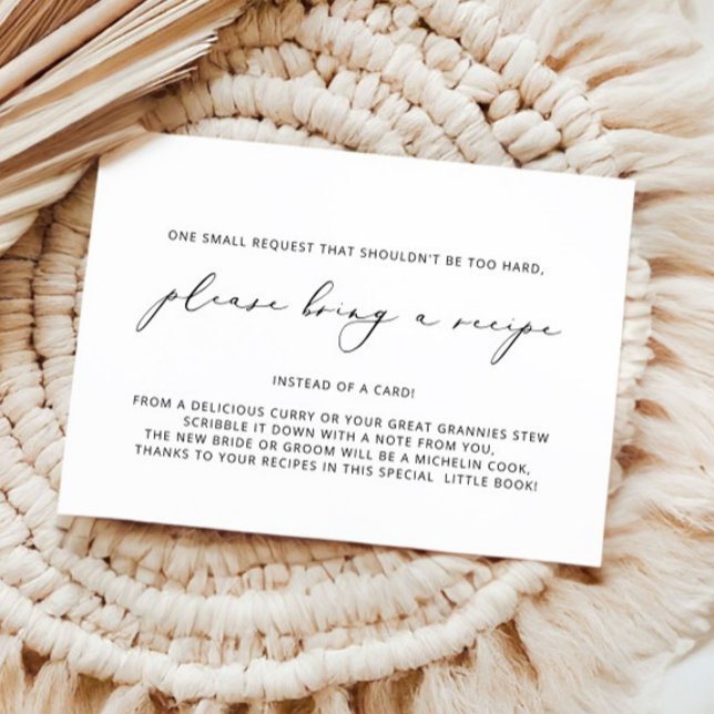 Recepción Por favor, traiga la receta de la tarjeta de prese (Subido por el creador)