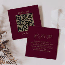 Presupuesto Tarjeta de RSVP con Código QR Bodas en