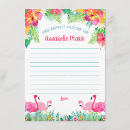 Recepción Primera tarjeta de la cápsula de la hora del cumpl