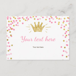Recepción Princesa Insertar Chica de la tarjeta Oro rosado D