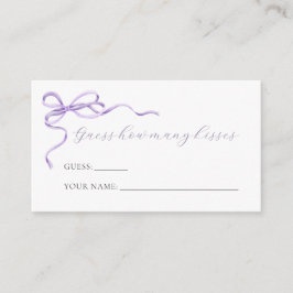 Recepción Purple Bow Adivina Cuántas Besos De Tarjeta De Jue