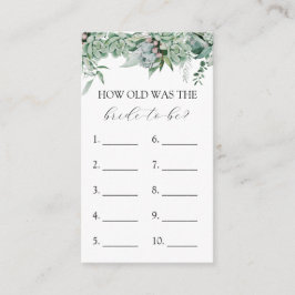 Recepción Qué edad tiene la tarjeta de juego Bride to Be