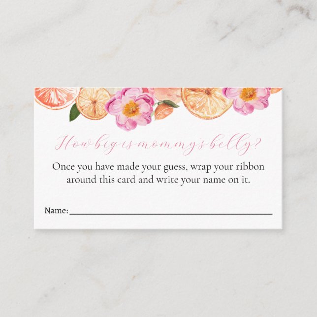 Recepción Qué grande es la tarjeta de juego Baby Shower de B (Anverso)