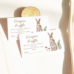 Recepción Rabbit Diaper Raffle Tarjeta de Gabinete Baby Show