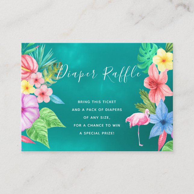 Recepción Ramificación de pañales tarjeta de inserción de la (Anverso)