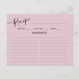 Recepción Receta de ducha de novia con tarjeta de inscripció