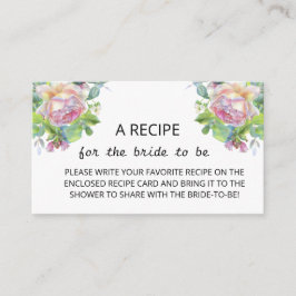 Recepción Receta floral minimalista para la tarjeta de gabin