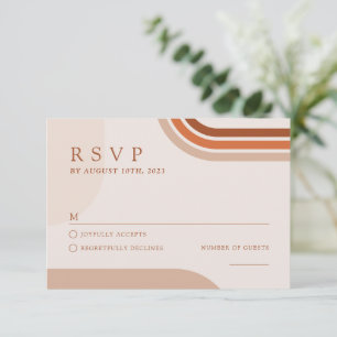 Recepción Resumen del boda de la tarjeta de respuesta Arch B