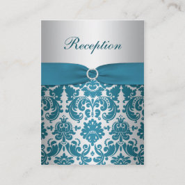 Recepción RIBBON IMPRESO Plata, Tarjeta de envoltorio Verde 