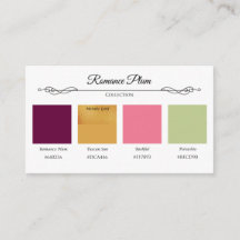 Romance Plum n Rosa Boda Colección Tarjeta de colo