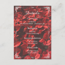 Recepción Romantic Rose | Detalles Florales Tarjeta de Boda