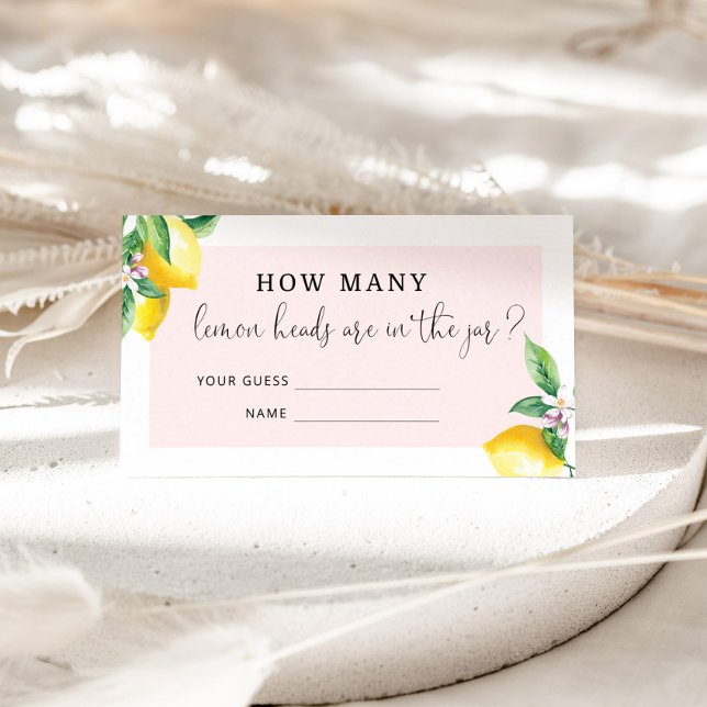 Recepción Rosa: cuántas cabezas de limón encierran tarjeta (Subido por el creador)