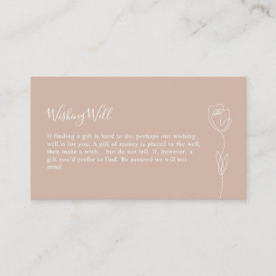 Recepción Rosa de línea capilar tarjeta de gabinete de pozo