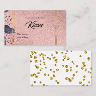 Recepción Rosa Gold Cuántas Besas Tarjeta De Alojamiento De 