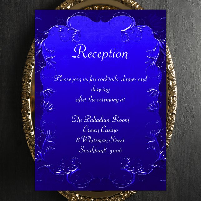 Recepción Royal Blue Elegant Wedding (Subido por el creador)