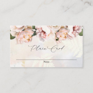 Recepción Rubor Pink Floral Boda Nombre Tarjeta de Lugar