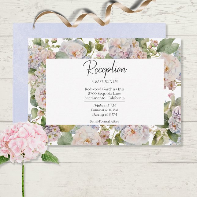 Recepción Rustic Pastel Hydrangea Floral Peri (Subido por el creador)