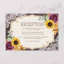 Recepción Rustic Sunflower Wood Fall