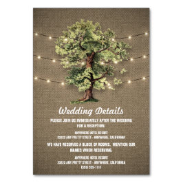 Recepción rústica de roble vintage + tarjetas de h