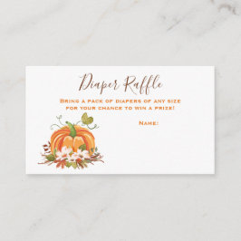 Recepción Rústica tarjeta de calabaza Diaper Raffle otoño ot