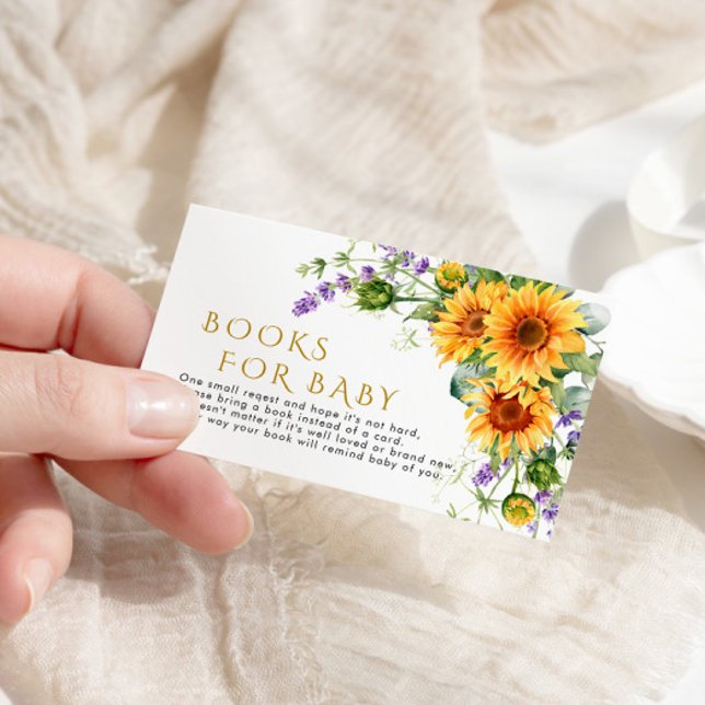 Recepción Rústico libro de girasoles y lavanda para tarjeta  (Subido por el creador)