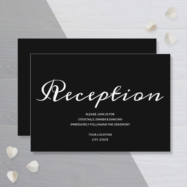 Recepción sencilla de casamiento blanco y negro (Subido por el creador)