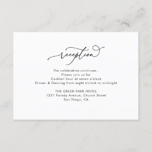 Recepción sencilla de casamiento blanco y negro