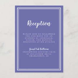 Recepción sencilla de matrimonio Periwinkle Azul