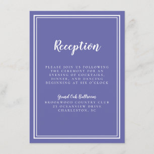 Recepción sencilla de matrimonio Periwinkle Azul