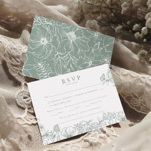 Recepción Sencilla y Elegante Tarjeta de RSVP de Boda de Jar
