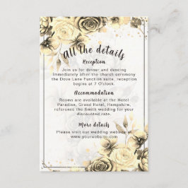 Recepción Sepia Rose - Tarjeta de sobre