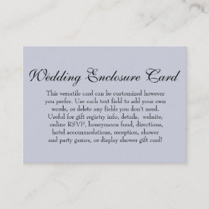 Recepción Simple y personalizable tarjeta de boda en azul po