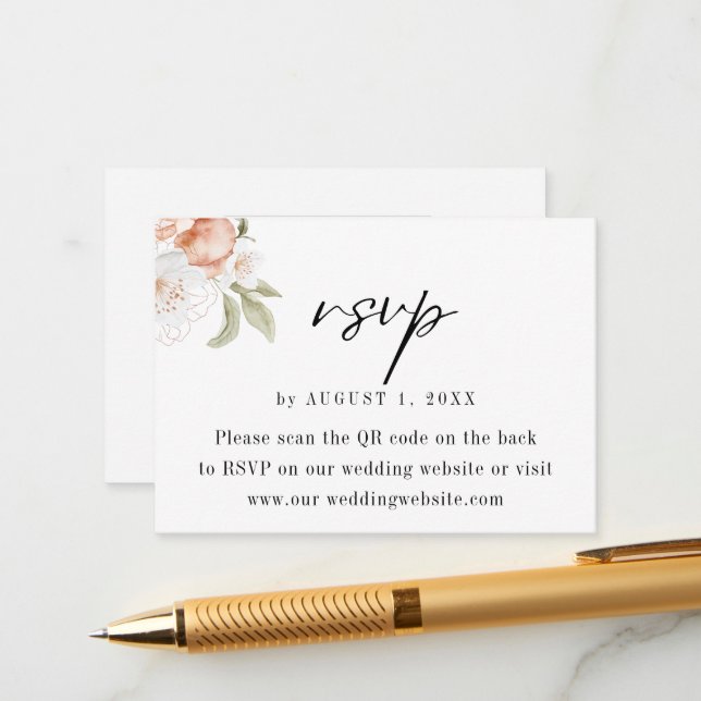 Recepción Simplemente Moda Boda de presupuesto Tarjeta de ga (Anverso/Reverso In Situ)