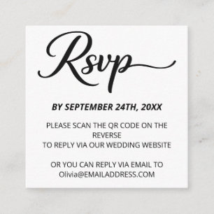 Recepción Sitio web de boda minimalista moderno Tarjeta de r