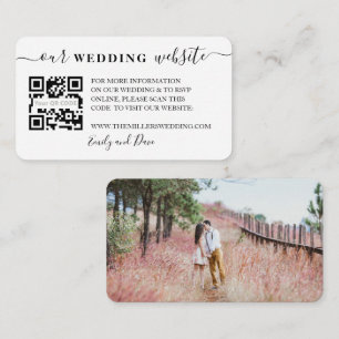 Recepción Sitio web de boda Tarjeta de caligrafía insertar c