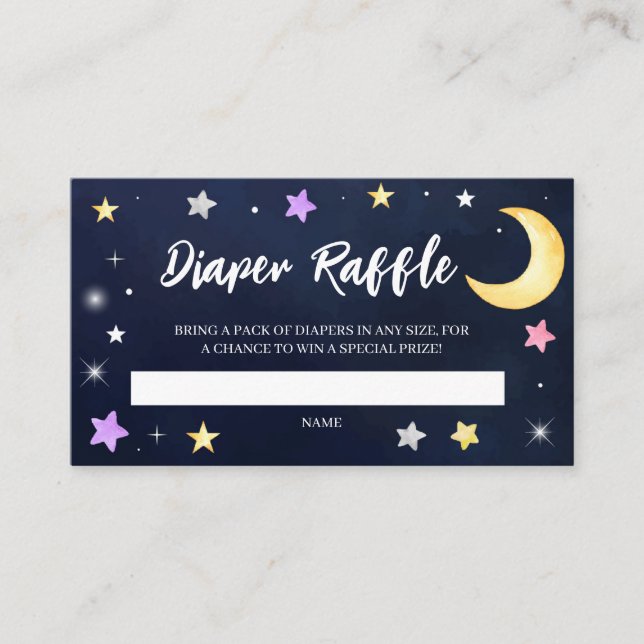 Recepción Sobre la Tarjeta De Alojamiento De Raffle Diaper D (Anverso)