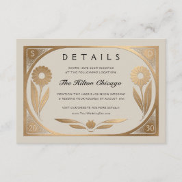 Recepción SOLARA I : Tarjeta de detalles del Boda