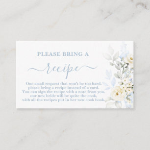 Recepción Solicitud de tarjeta de receta de Blue Bridal Show