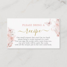 Solicitud de tarjeta de receta de mariposas para d