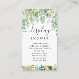 Recepción Tarjeta Baby Shower de ducha de pantalla de verde 