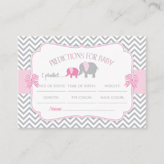 Recepción Tarjeta Baby Shower de predicciones de elefantes r