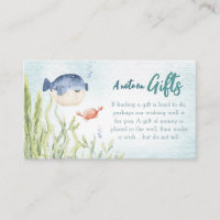 Tarjeta Baby Shower de regalo bajo el mar