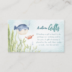 Recepción Tarjeta Baby Shower de regalo bajo el mar