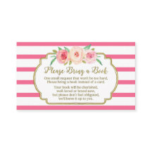 Tarjeta Baby Shower de solicitud de libro Bandas f