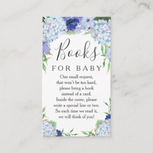 Recepción Tarjeta Baby Shower de solicitud de libro Blue Hyd